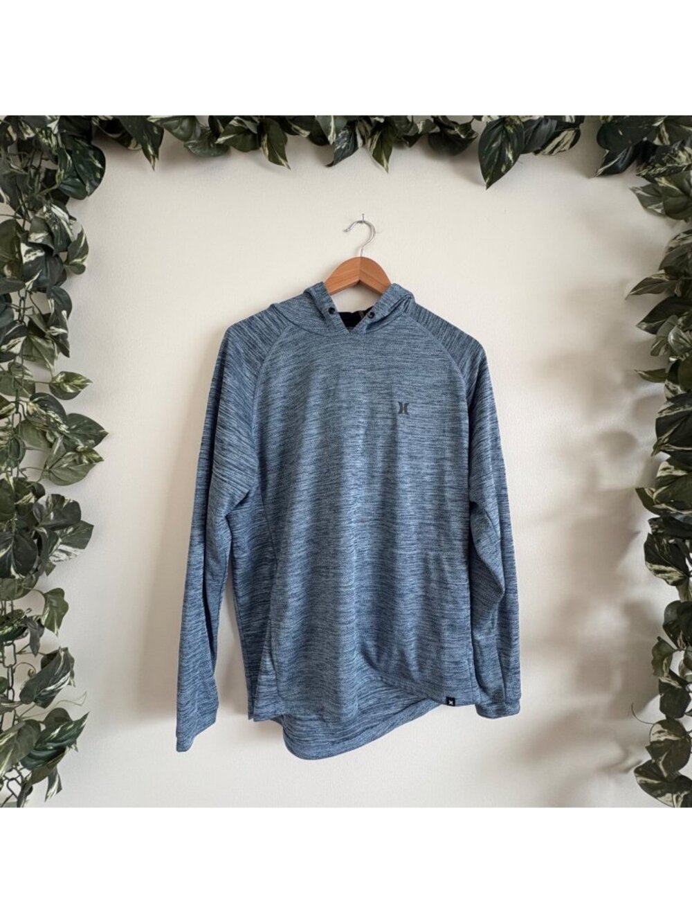 Hurley H20-Dri Daybreak Pullover Hooded Jacket Heathered Blue Men’s Size M